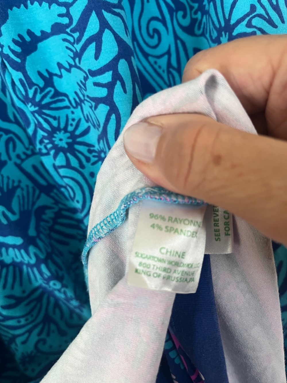 LILLY PULITZER Ophelia Swing Dress Bermuda Blue XXL - Picture 7 of 7